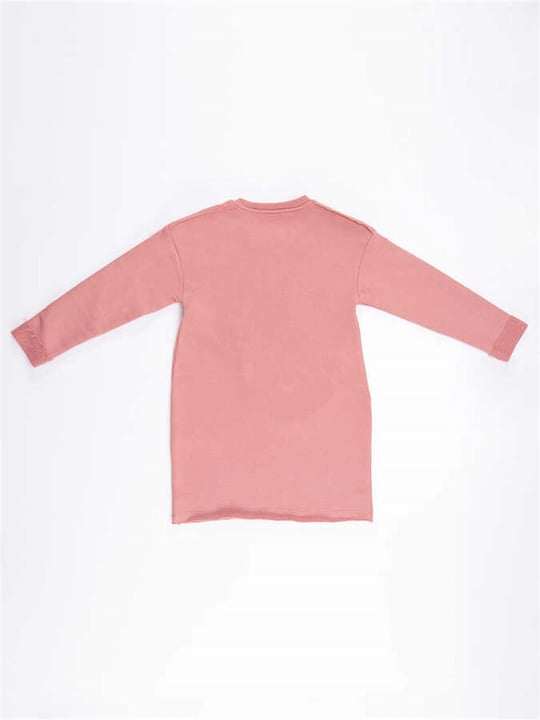 Denokids Kız Çocuk Leopar Cepli Kalın Elbise Pembe MS-21S1-028