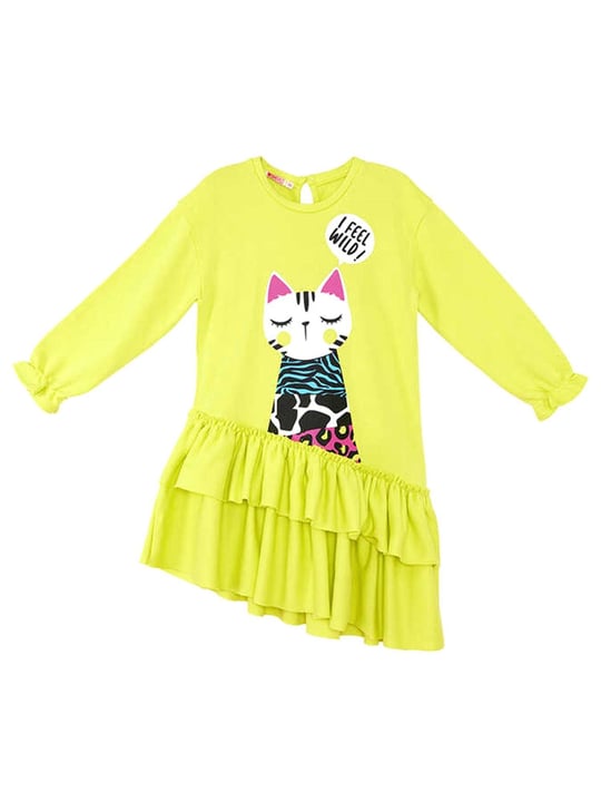 Denokids Kız Çocuk Orman Kedisi Elbise MS-23K1-010