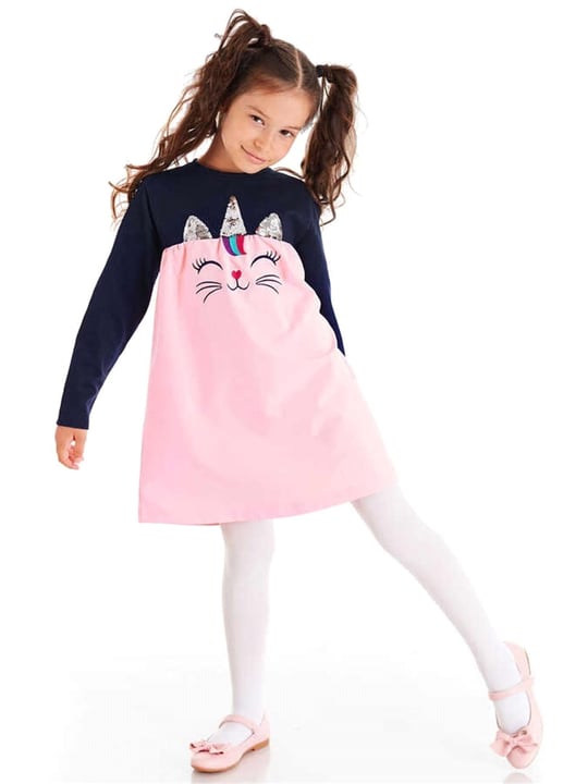Denokids Kız Çocuk Payetli Catcorn Elbise CFF-20S1-091