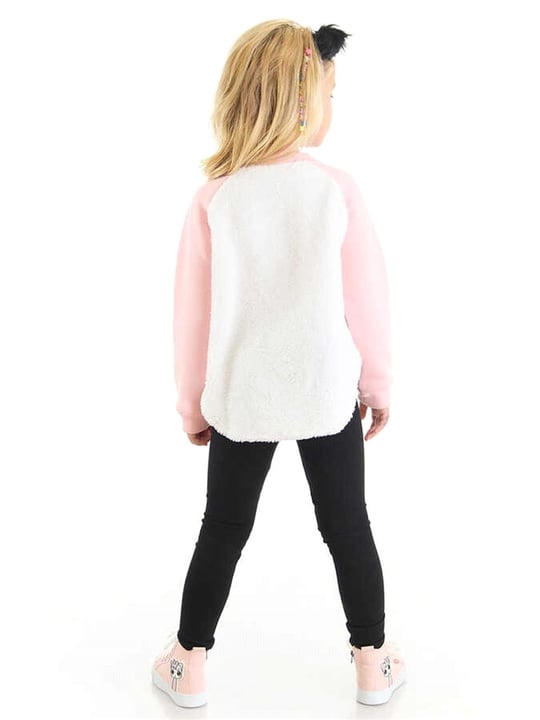 Denokids Kız Çocuk Peluş Panda Sweatshirt Tayt Takım CFF-22K1-015