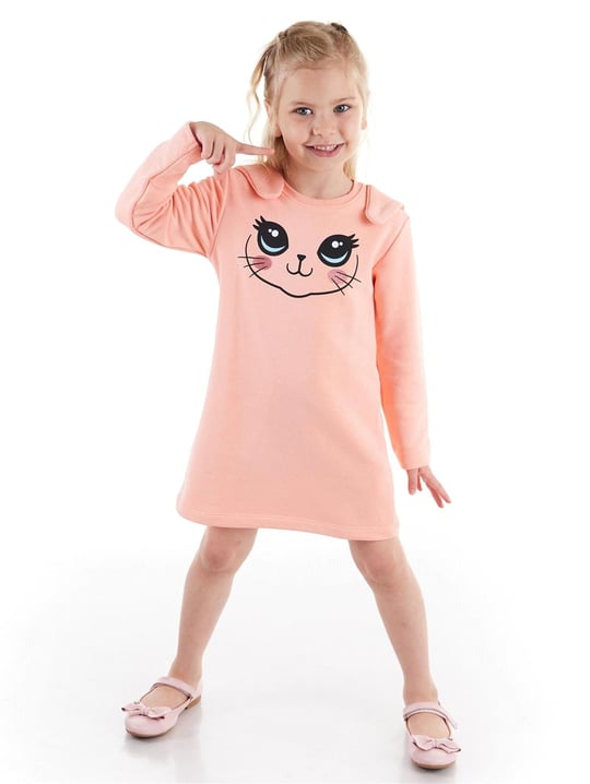 Denokids Kız Çocuk Tavşan Kulaklı Elbise CFF-21S1-005