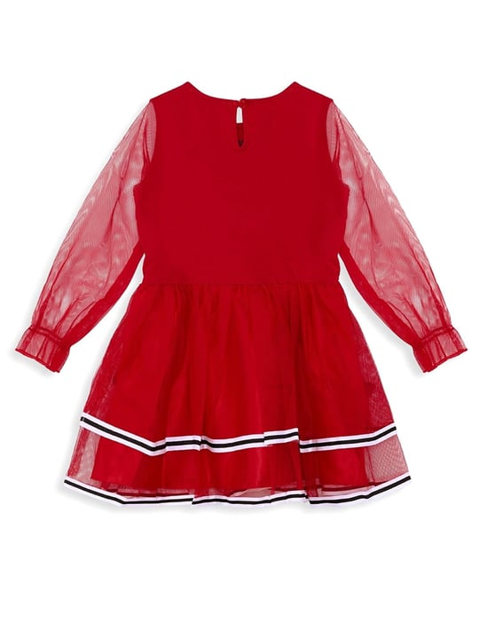Denokids Kız Çocuk Tüllü Geyik Yılbaşı Tütü Elbise Kırmızı CFF-18K1-067