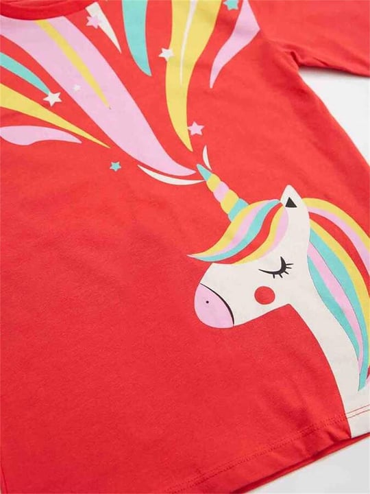 Denokids Kız Çocuk Unicorn Gücü Tunik Tayt Takım CFF-22K1-007