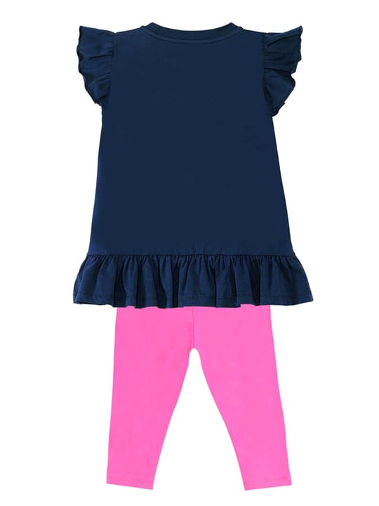 Denokids Kız Çocuk Unicorn Kedi T-shirt Tayt Takım CFF-24Y1-103