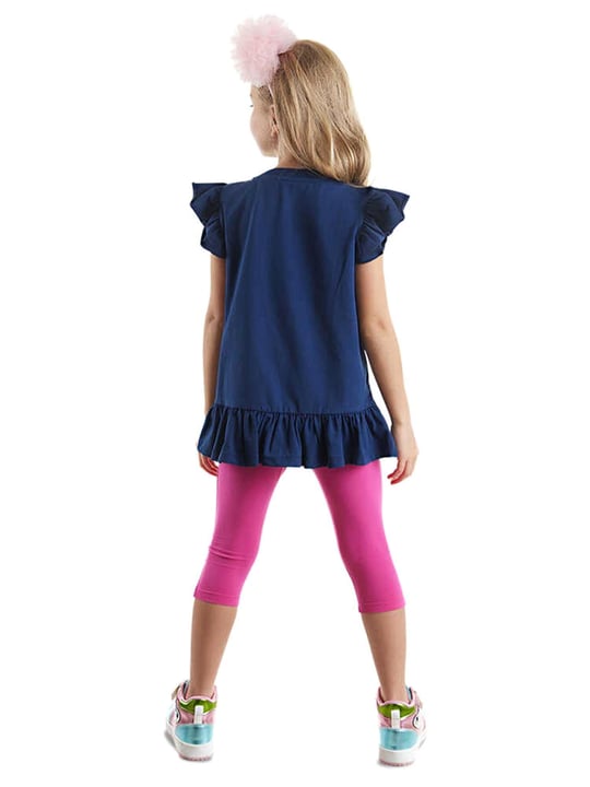 Denokids Kız Çocuk Unicorn Kedi T-shirt Tayt Takım CFF-24Y1-103