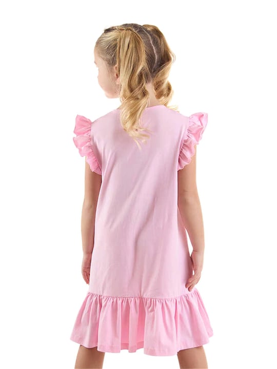 Denokids Kız Çocuk Unicorn Magic Elbise Pembe CFF-24Y1-079