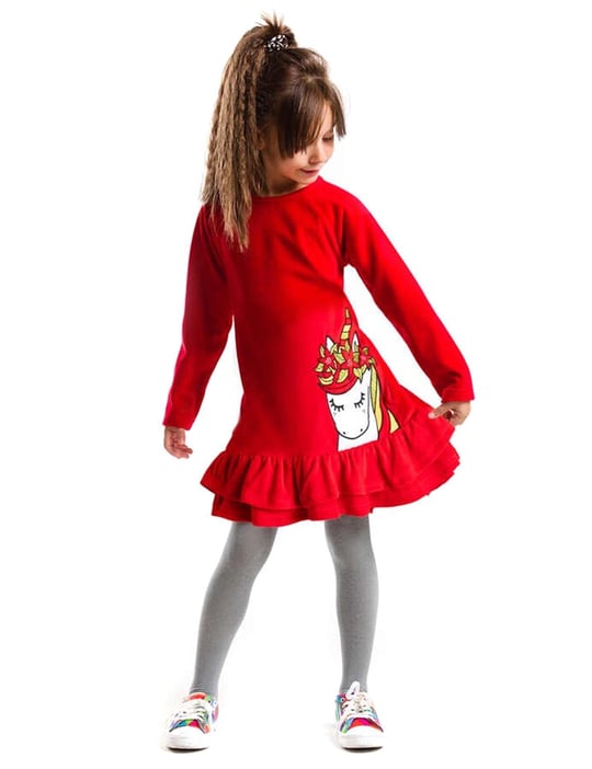 Denokids Kız Çocuk Unicorn Yılbaşı Kız Elbise MS-18K1-076