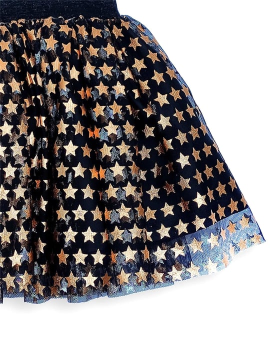 Denokids Kız Çocuk Yıldız Siyah Tüllü Tütü Etek Siyah CFF-25S1-035