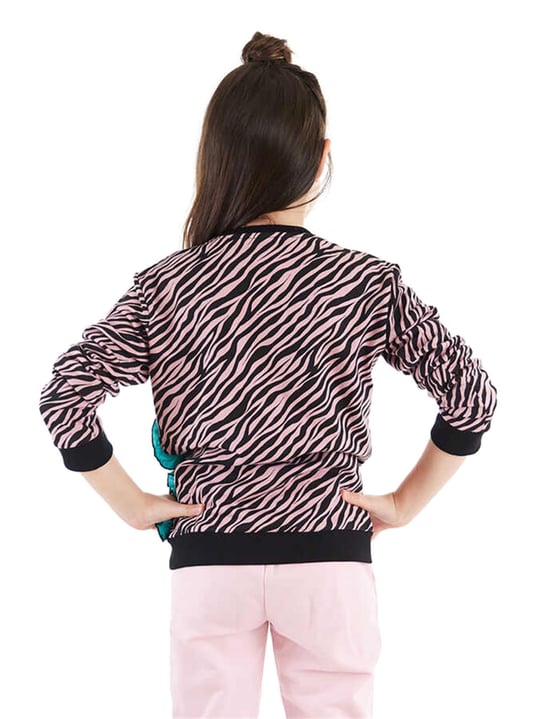 Denokids Kız Çocuk Zebra Sweatshirt CFF-21S1-031