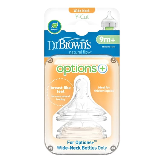 Dr. Brown's Options Y Kesim Geniş Ağız 2'Li Biberon Emziği (9Ay+) 201