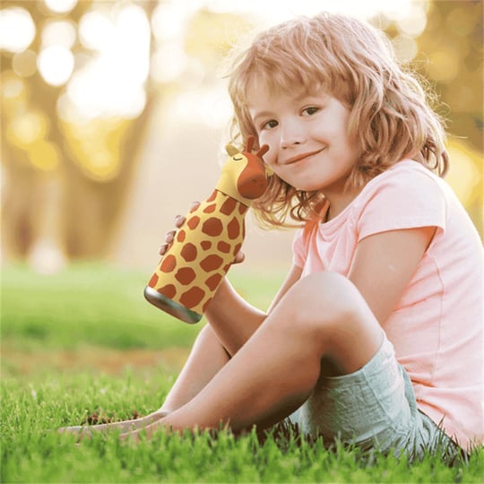 Globber Asobu Bestle Bottle Pipetli Çelik Suluk Giraffe SBV44-GIRAFFE
