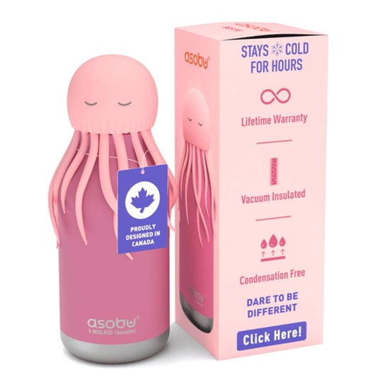 Globber Asobu Bestle Bottle Pipetli Çelik Suluk Jellyfish SBV44-JELLYFISH
