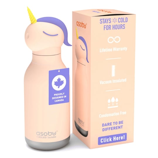 Globber Asobu Bestle Bottle Pipetli Çelik Suluk Unicorn SBV44-UNICORN