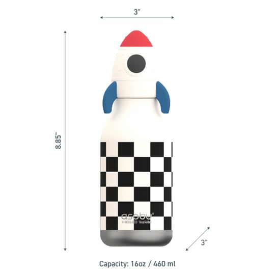 Globber Asobu Bestle Bottle Pipetli Çelik Suluk Rocket SBV44-ROCKET