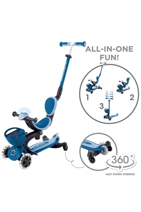 Globber Go Up Baby 360 Işıklı Scooter Pastel Mavi 844-100