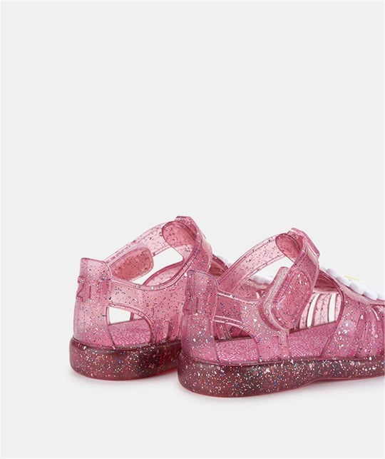 İgor Kız Çocuk Tobby Gloss Flor Simli Sandalet Fuşya S10322-387