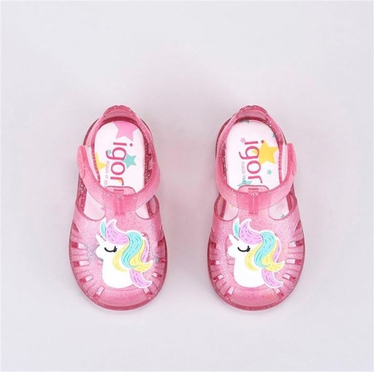 İgor Kız Çocuk Tobby Gloss Unıcornıo Sandalet Fuchsıa Glıtter S10309-057