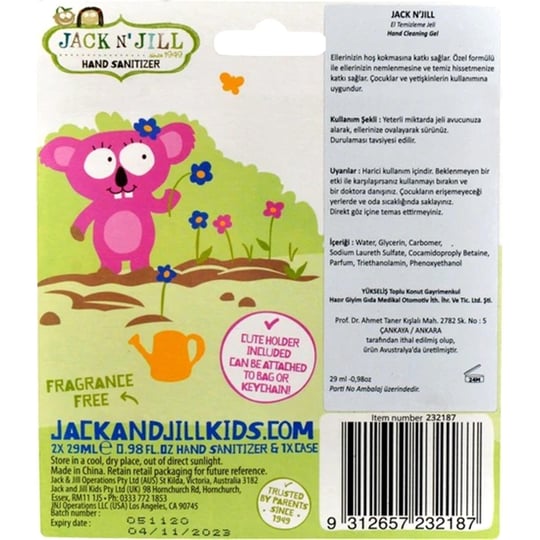 Jack N'Jill Koala El Temizleme Sıvısı Akolsüz JJN2187