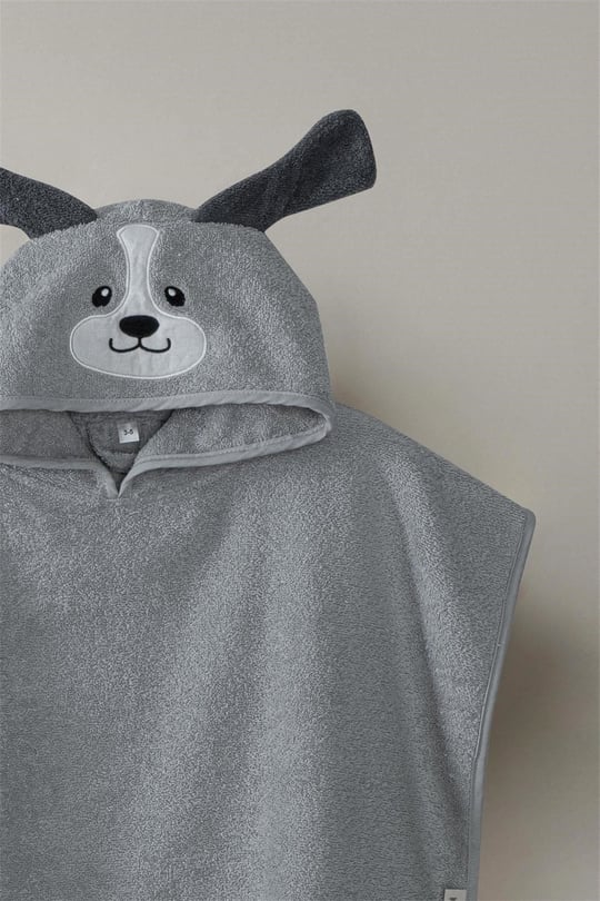 Kanz Bebek Dog Havlu Panço Gri KNZ-038