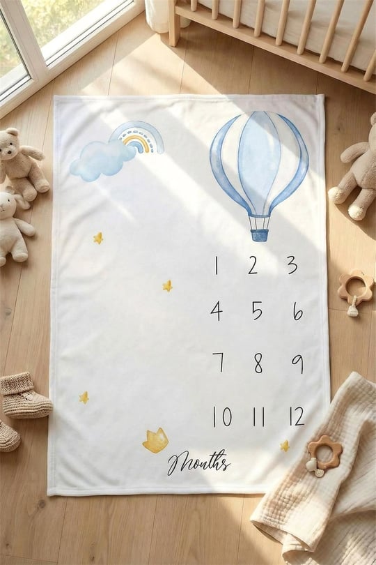 Kanz Bebek Little Ballon Fotoğraf Çekim Örtüsü 100*150 KNZ-010