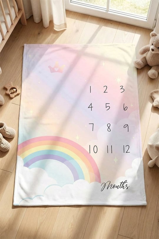 Kanz Bebek Little Rainbow Fotoğraf Çekim Örtüsü 100*150 KNZ-010