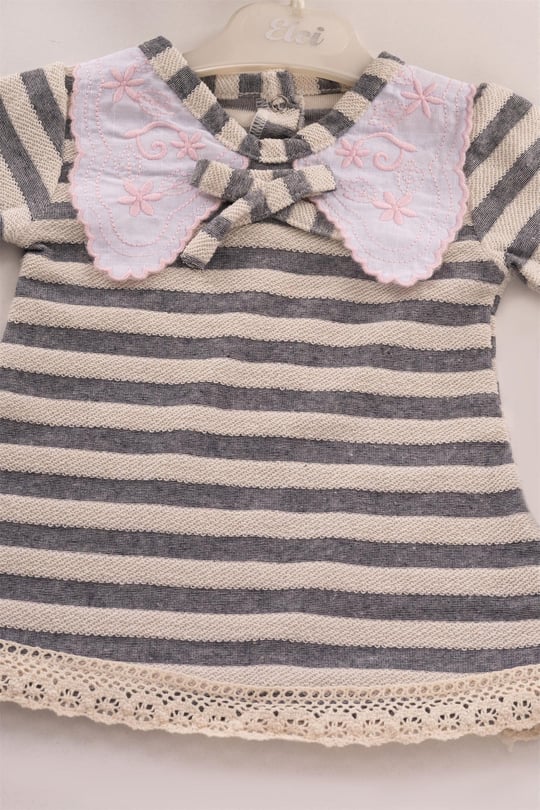 Kinder Baby Elci Baby Kız Bebek Çizgili 2'li Takım Pembe 6898