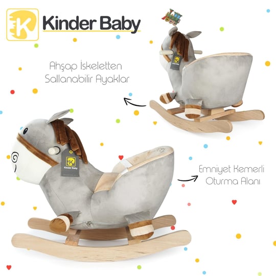 Kinder Baby Hony Sallanan At Eşek Gri 1704