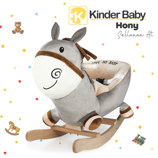 Kinder Baby Hony Sallanan At Eşek Gri 1704