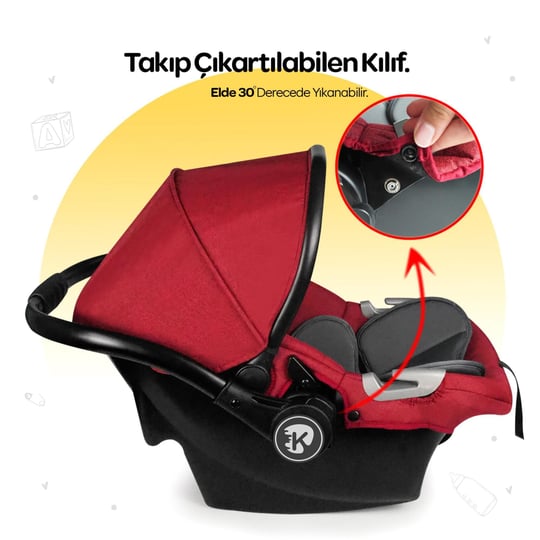 Kinder Baby Jade Anakucağı (0-13 Kg)  Bordo 9158