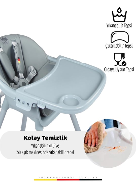 Kinder Baby Joy Mama Sandalyesi Gri