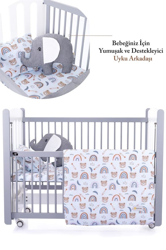 Kinder Baby Little One 5'li Oyun Parkı Uyku Seti Mavi Ayıcık