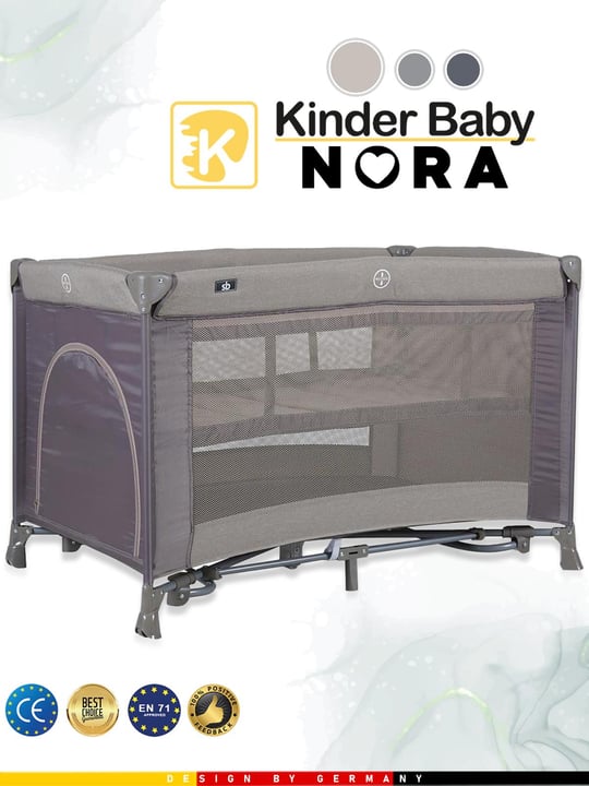 Kinder Baby Nora Park Yatak Oyun Parkı Beşik 70*110 Cm + Yatak Hediyeli Bej