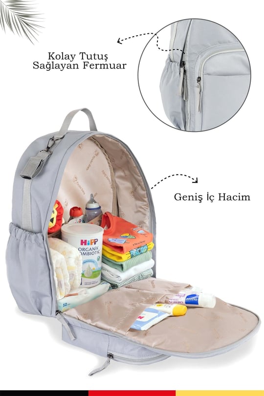 Kinder Baby Oysmom Bebek Bakım Çantası Gri