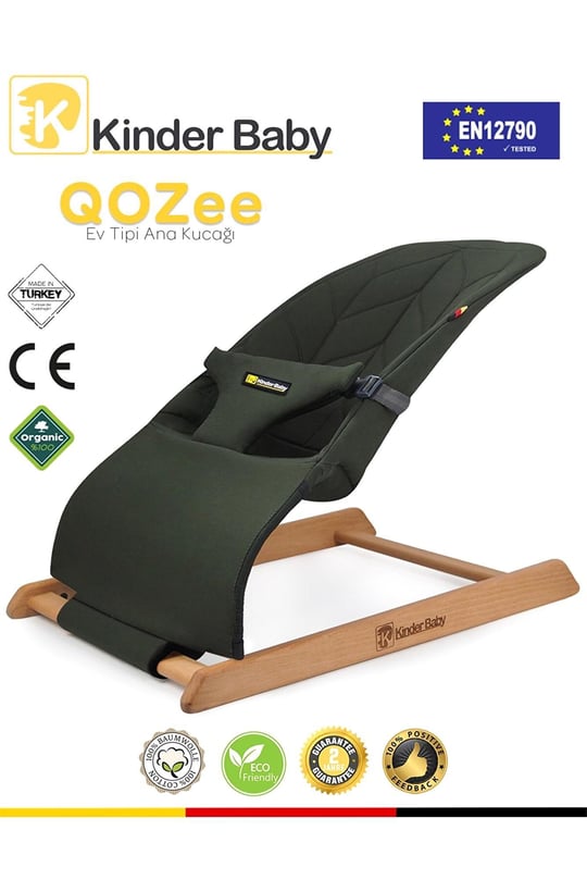 Kinder Baby Qozee Ev Tipi Ahşap Ana Kucağı Haki M1704