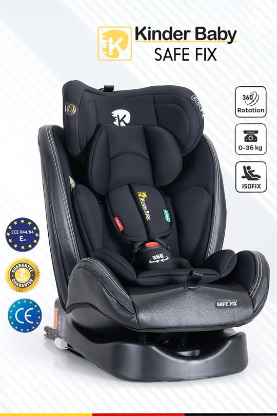 Kinder Baby Safe Fix 360 Derece 0-36 Kg Oto Koltuğu Siyah 7080