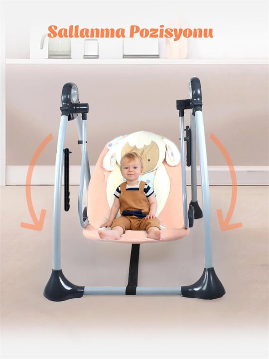 Kinder Baby Soho Oyuncaklı Salıncak Ana Kucağı Pembe