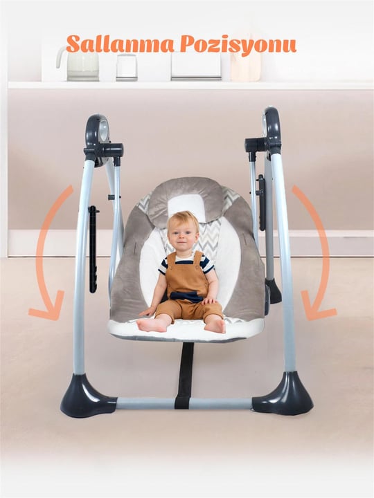 Kinder Baby Soho Oyuncaklı Salıncak Ana Kucağı Gri