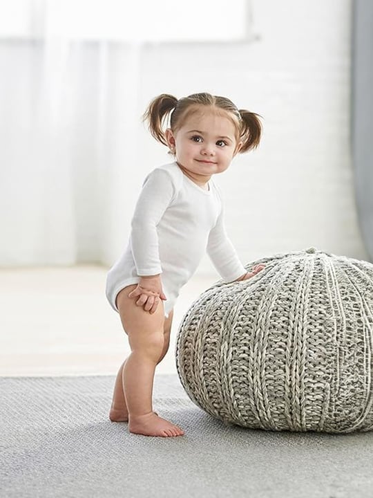 Kinder BabyTiffany Zarf Yaka Uzun Kol Pamuk 5'li Atlet Zıbın Çıtçıtlı Bebek Body