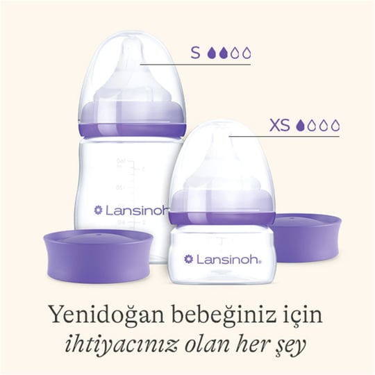 Lansinoh Natural Wawe 2'li Silikon Uçlu Biberon Seti 60 ml/ 160 ml 76440