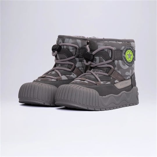 Marco Kids Çocuk Pengui Kalın Taban Patik Bot Gri 22664-P 