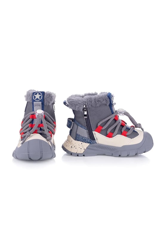 Marco Kids Erkek Çocuk Casual Kar Botu Gri 22672-P
