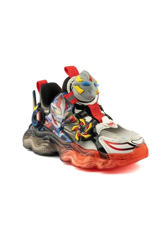 Marco Kids Erkek Çocuk Kalen Işıklı Akıllı Bağcıklı Spor Ayakkabı Kırmızı 27K-0014