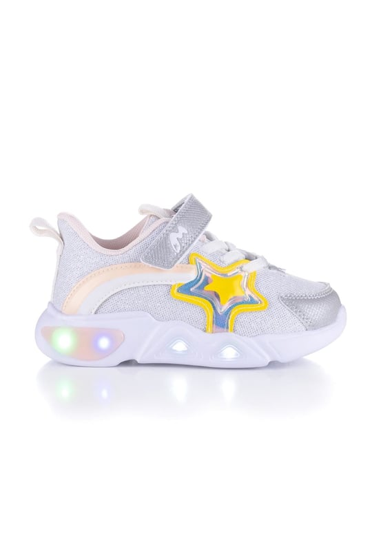 Marco Kids Kız Çocuk Işıklı Ayakkabı Gümüş 26Y315