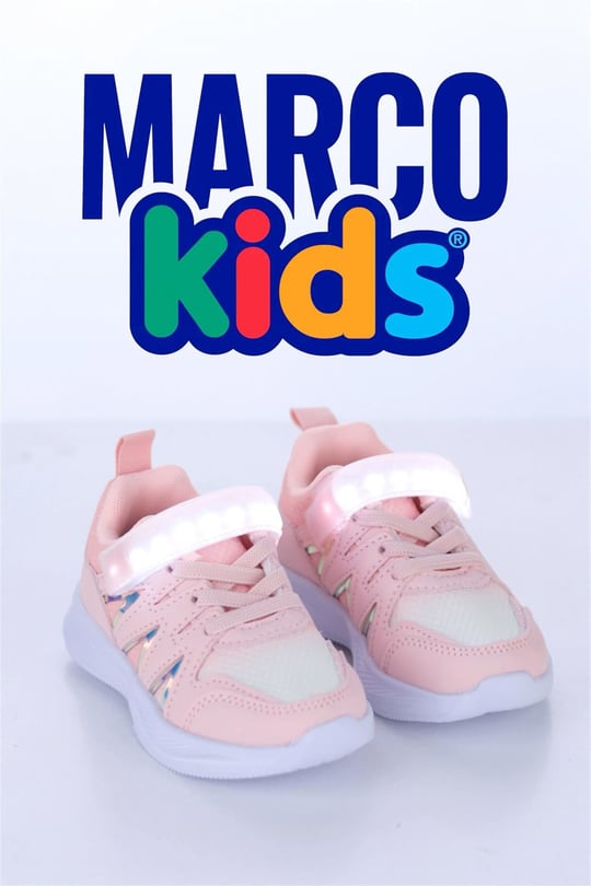 Marco Kids Kız Çocuk Işıklı Spor Ayakkabı Pembe 26Y905