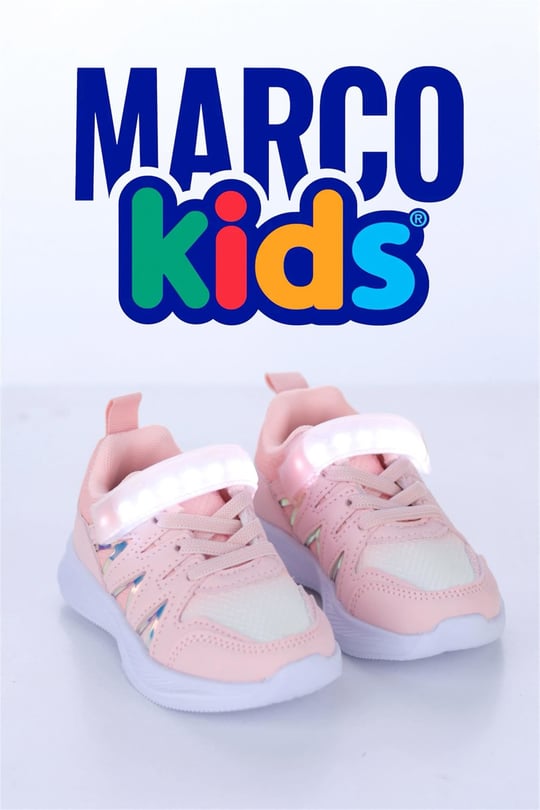 Marco Kids Kız Çocuk Işıklı Spor Ayakkabı Pembe 26Y905