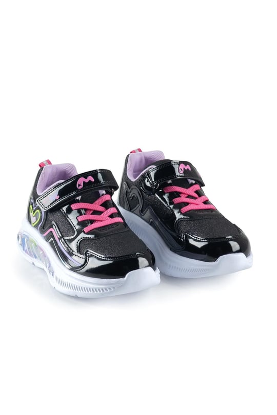 Marco Kids Kız Çocuk Işıklı Spor Ayakkabı Siyah 26Y314