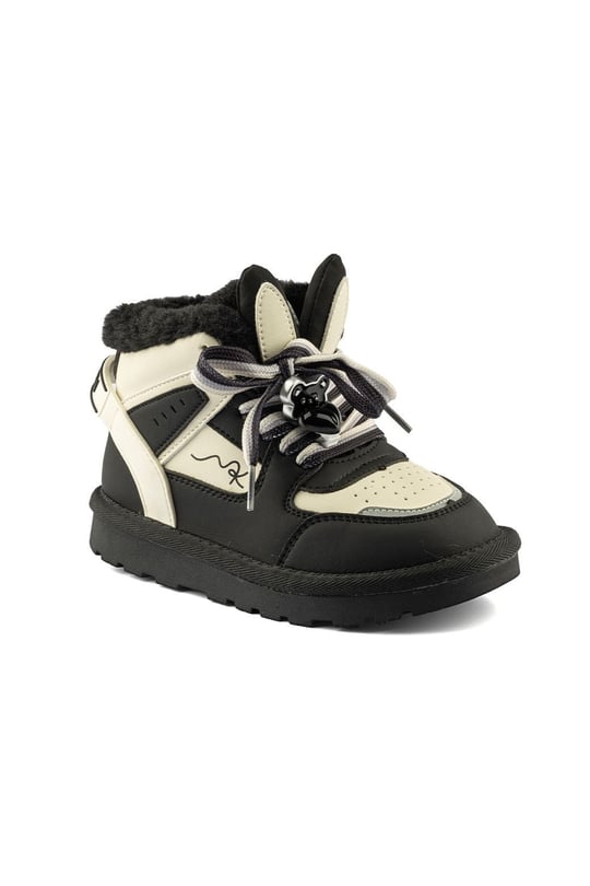Marco Kids Kız Çocuk Rabbit Tüylü Kısa Bot Siyah 22753