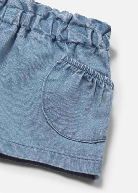 Mayoral Bebek Cepli Denim Şort Mavi 1285