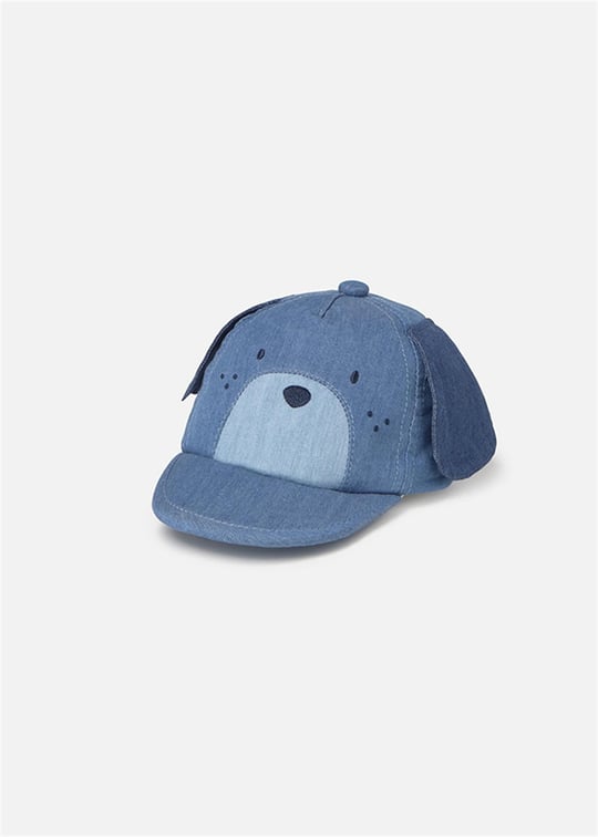 Mayoral Erkek Bebek Ayıcıklı Kulaklı Denim Şapka Mavi 9075