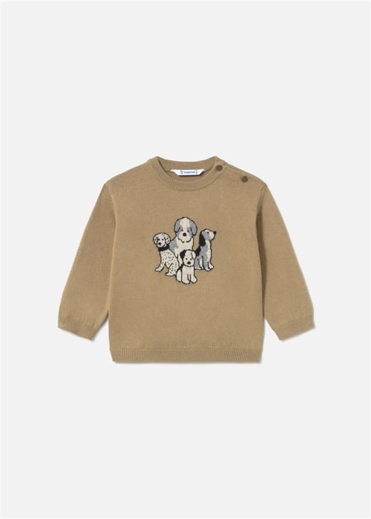 Mayoral Erkek Bebek Baskılı Sweater Bej 2372